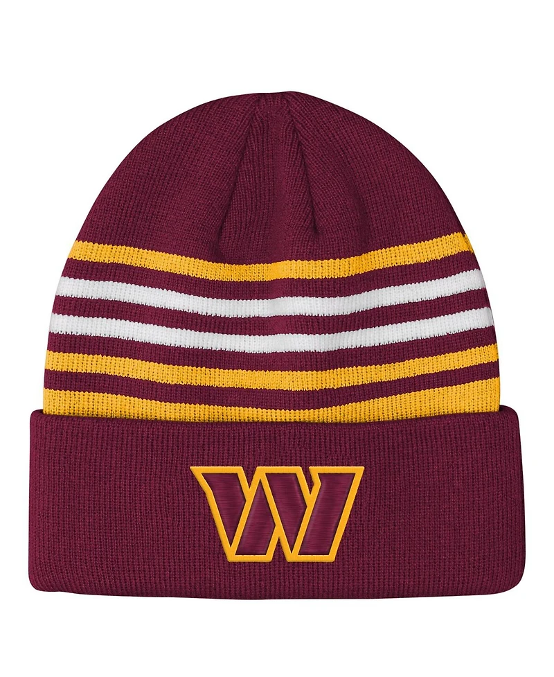 Outerstuff Big Boys and Girls Burgundy Washington Commanders Essentials Cuffed Knit Hat