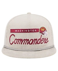 New Era Men's Gray Washington Commanders Cord Rope Corduroy 9FIFTY Snapback Hat