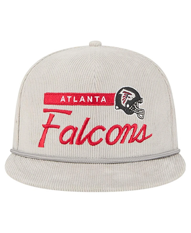 New Era Men's Gray Atlanta Falcons Cord Rope Corduroy 9FIFTY Snapback Hat
