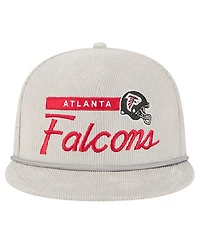 New Era Men's Gray Atlanta Falcons Cord Rope Corduroy 9FIFTY Snapback Hat