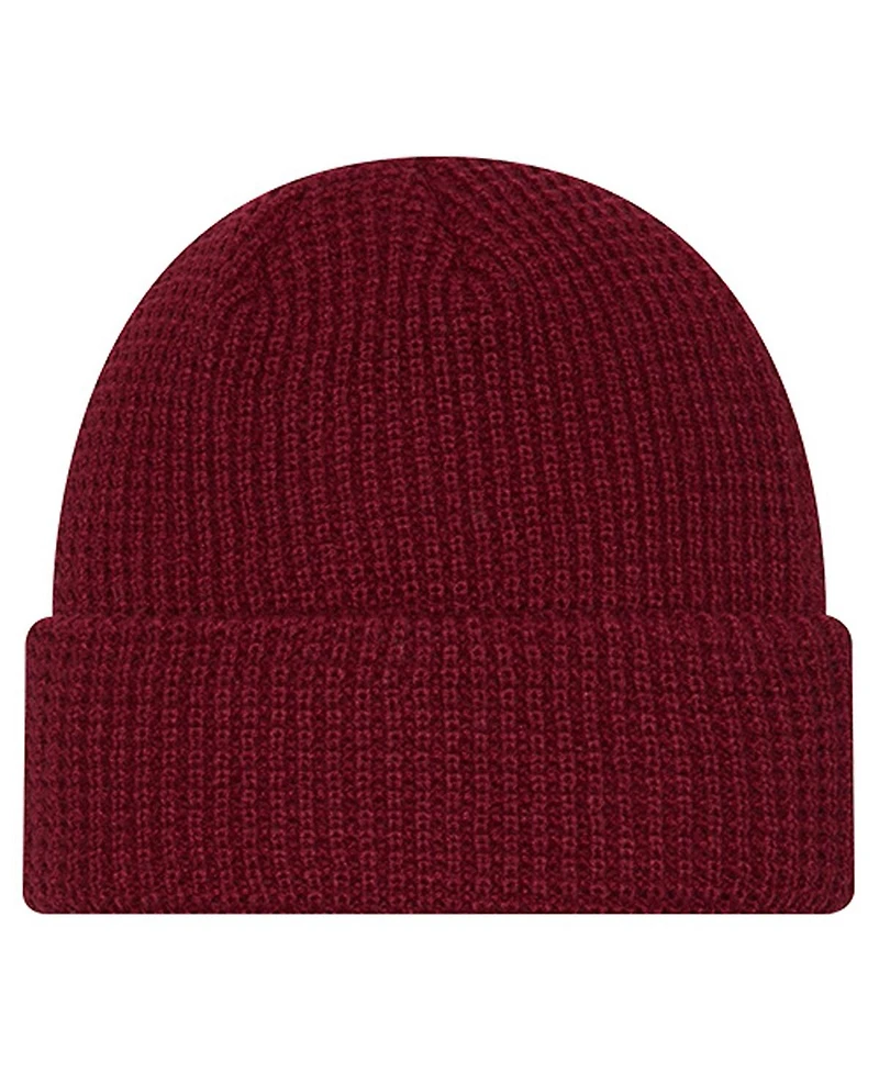 New Era Men's Burgundy Washington Commanders Waffle Cuffed Knit Hat