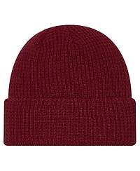 New Era Men's Burgundy Washington Commanders Waffle Cuffed Knit Hat