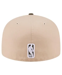 New Era Men's Tan Los Angeles Lakers Color Pack Two-Tone 59FIFTY A-Frame Fitted Hat
