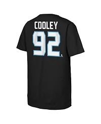 Outerstuff Big Boys and Girls Logan Cooley Black Utah Mammoth Name Number T-Shirt