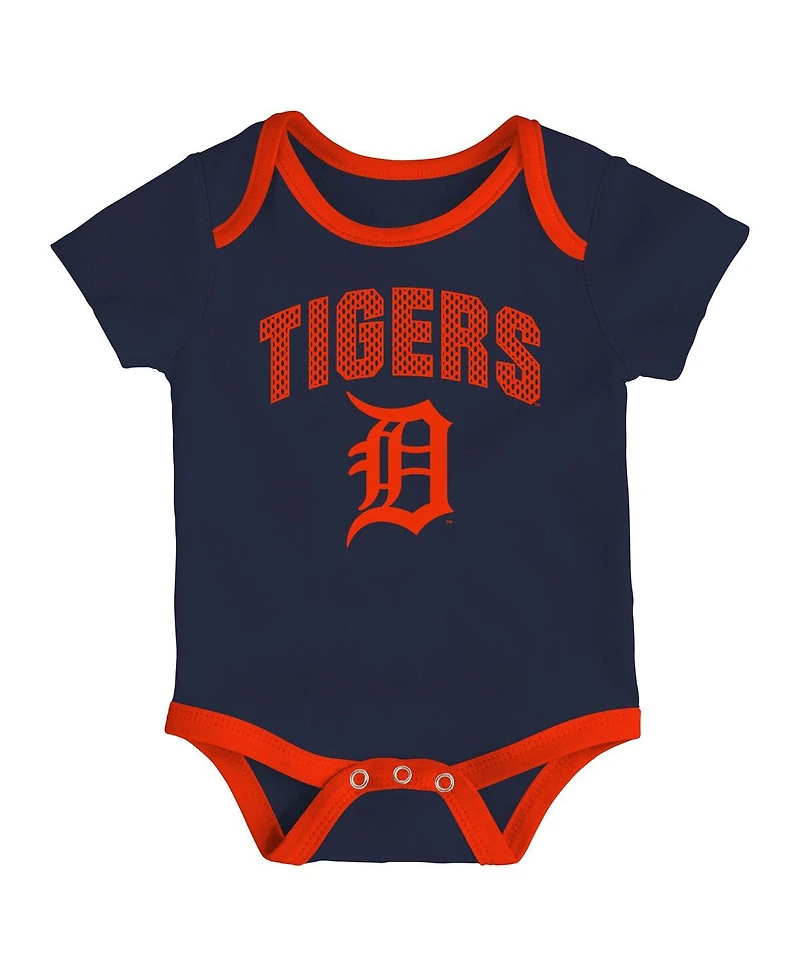 Outerstuff Baby Boys and Girls 3-Pack Detroit Tigers All Day Play Bodysuit Set