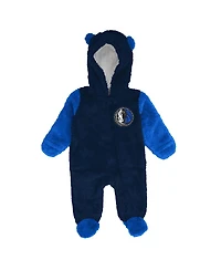 Outerstuff Newborn Navy Dallas Mavericks Stay Napping Fleece Bunting Full-Zip Hooded Sleeper