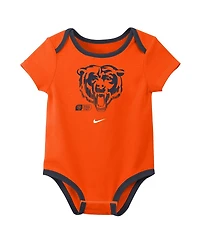 Nike Baby Boys and Girls 3-Pack Caleb Williams Chicago Bears Name Number Bodysuit Set