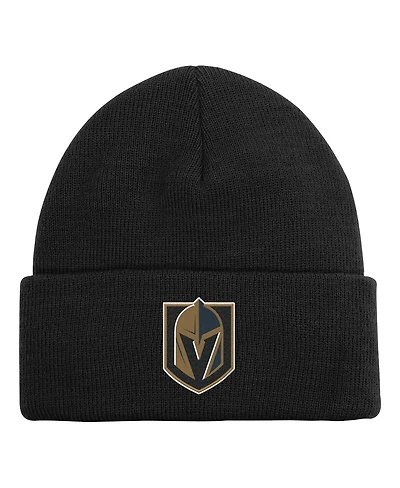 Outerstuff Big Boys and Girls Black Vegas Golden Knights 2.0 Essential Cuffed Knit Hat