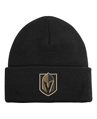Outerstuff Big Boys and Girls Black Vegas Golden Knights 2.0 Essential Cuffed Knit Hat