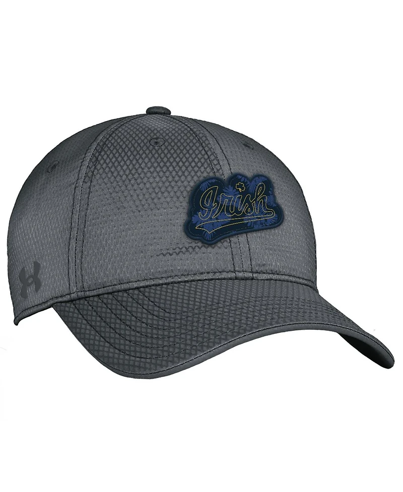 Under Armour Men's Graphite Notre Dame Fighting Irish College Essentials Zone Adjustable Hat
