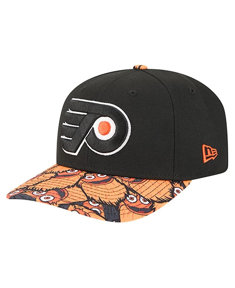 New Era Men's Black Philadelphia Flyers Mascot Visor 9SEVENTY Adjustable Hat