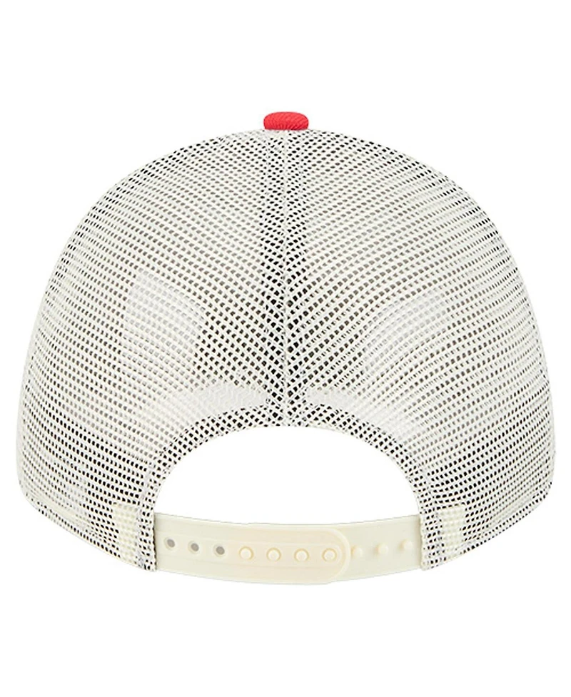 New Era Men's Red New York Giants Apple Trucker 9FORTY Adjustable Hat