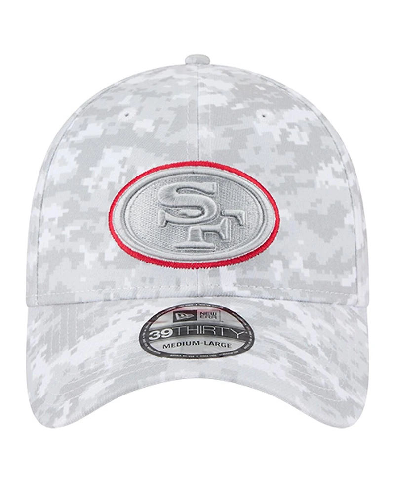 New Era Men's White San Francisco 49ers 2025 Salute to Service Digital Camo Fan Pack 39THIRTY Flex Hat