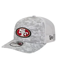 New Era Men's Gray San Francisco 49ers Salute to Service Fan Pack 9SEVENTY Trucker Adjustable Hat