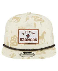 New Era Men's Cream Denver Broncos Desert Rose 19TWENTY Adjustable Hat