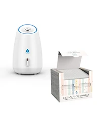 Glow & Go Skincare Essentials Bundle: Nano Facial Steamer + Clean Facial Towels
