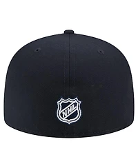 New Era Men's Deep Sea Blue Seattle Kraken Faded Lines 59FIFTY Fitted Hat