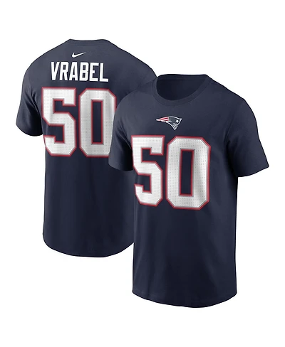 Nike Men's Mike Vrabel Navy New England Patriots Retired Player Name Number T-Shirt
