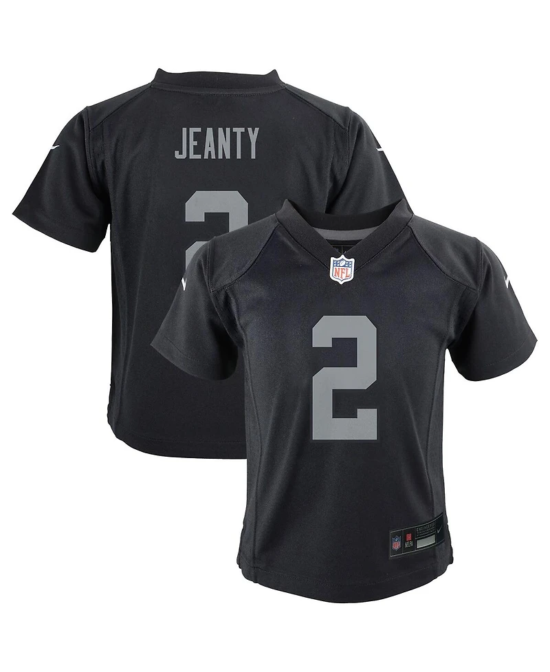 Nike Baby Boys and Girls Ashton Jeanty Black Las Vegas Raiders Team Player Game Jersey