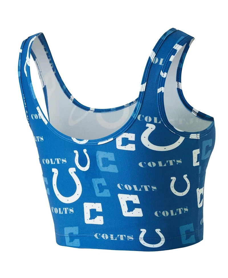 Concepts Sport Women's Royal Indianapolis Colts Mosaic Allover Print Bralette