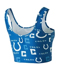 Concepts Sport Women's Royal Indianapolis Colts Mosaic Allover Print Bralette