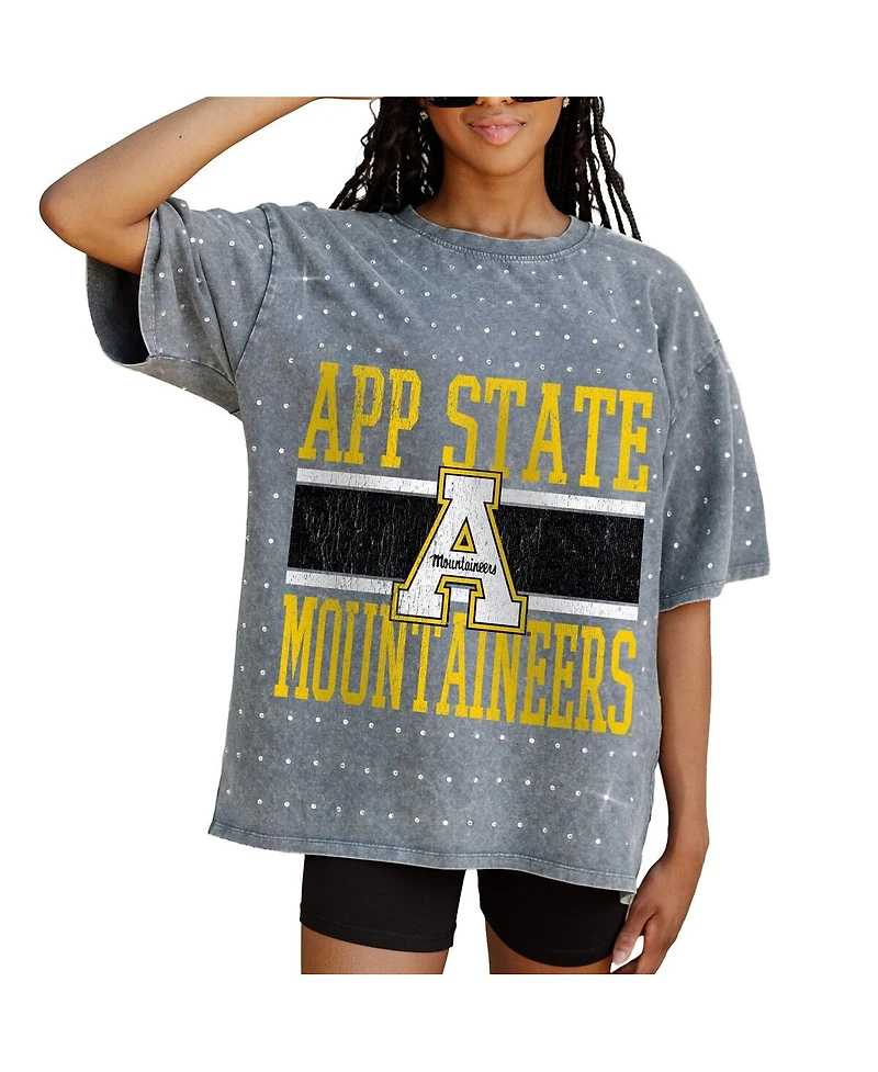 Gameday Couture Women's Gray Appalachian State Mountaineers On the Ball Oversized T-Shirt