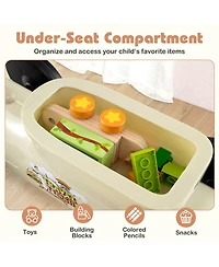 Costway Ride on Push Car with Storage Compartment & Train Whistle Sound Button