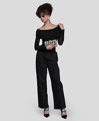 Avec Les Filles Women's Off-The-Shoulder Bodysuit Top