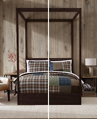 Eddie Bauer Classic Patchwork Cotton Reversible 3-Pc. Quilt Set