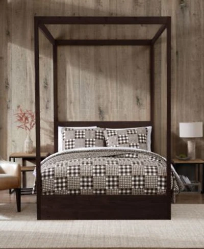 Eddie Bauer Gingham Patchwork Cotton Reversible Quilt Set