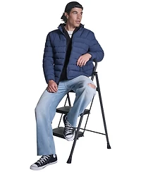 Converse Men's Lightweight Hooded Bib Puffer Jacket