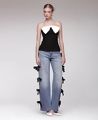 Avec Les Filles Women's Bow Detail Tube Top