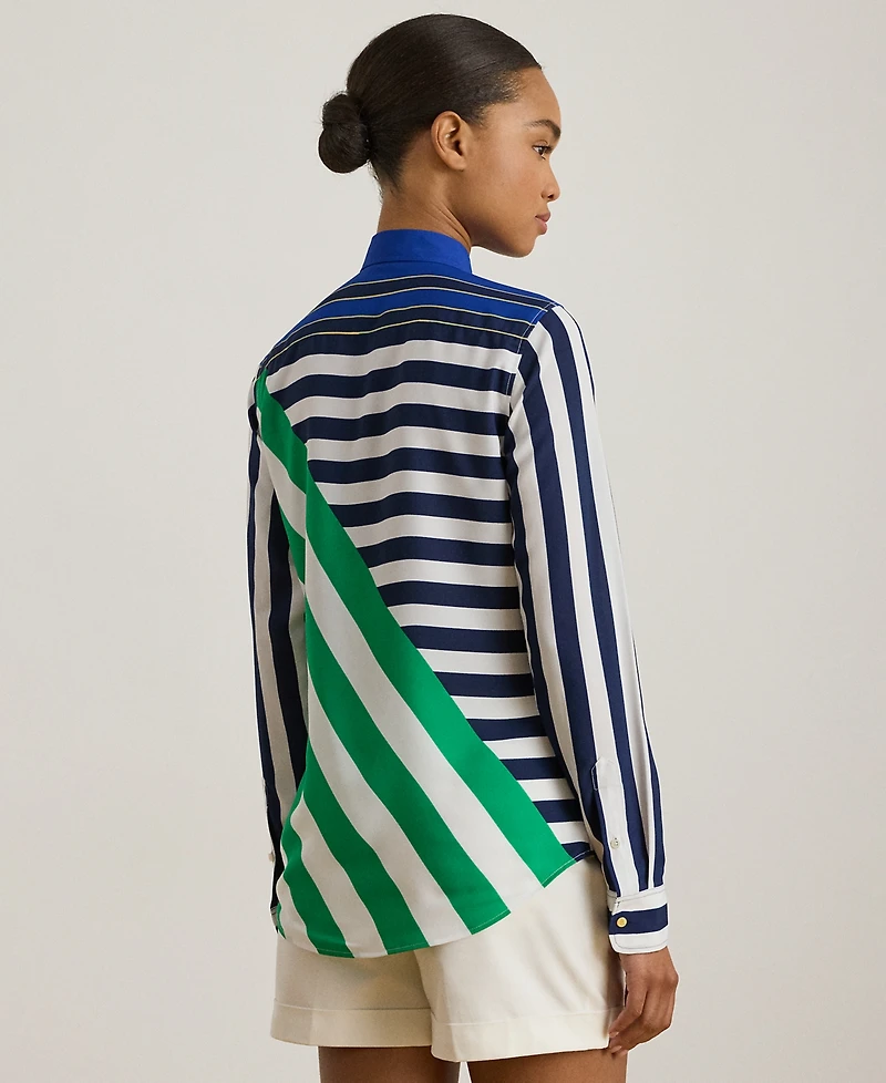 Lauren Ralph Petite Long-Sleeve Striped Shirt