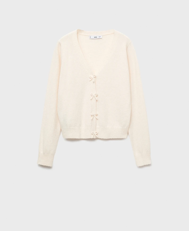 Mango Women's V-Neck Wool-Blend Cardigan