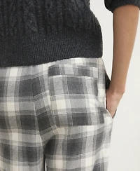 Mango Women's Checked Flannel Pants