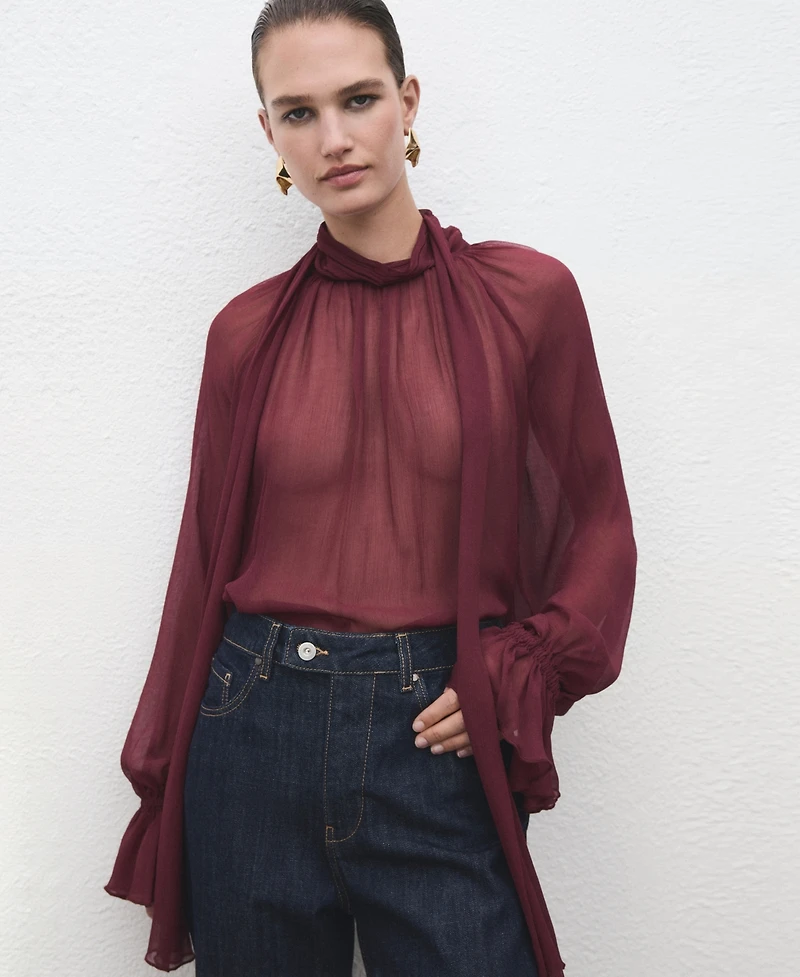 Mango Women's Placket Straight Jeans