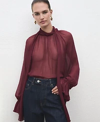 Mango Women's Placket Straight Jeans