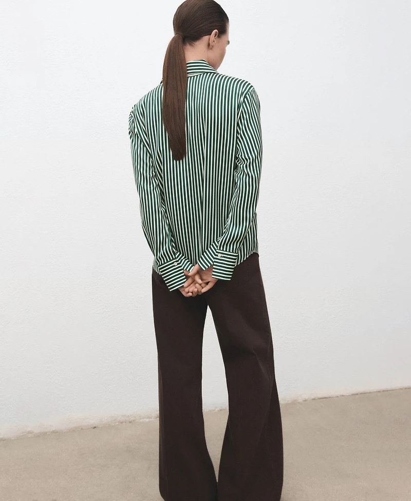 Mango Women's Combined Striped Shirt