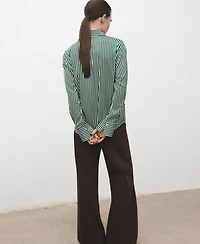 Mango Women's Combined Striped Shirt