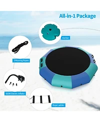 Skonyon 10 Feet Inflatable Splash Padded Water Bouncer Trampoline