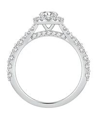 Gia Certified Diamonds Diamond Halo Engagement Ring (1-1/2 ct. t.w.) in 14k White Gold