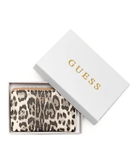 Guess Tinsley Leopard Print French Wallet