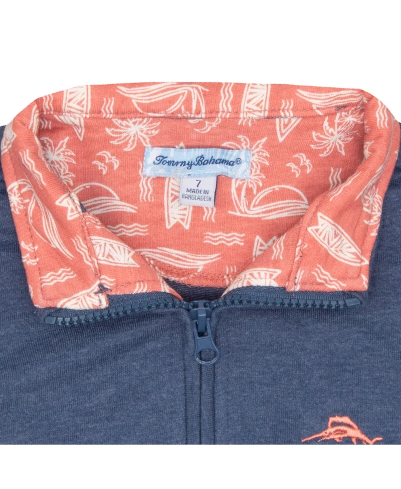 Tommy Bahama Big Boys Quarter-Zip Long Sleeve Knit Shirt