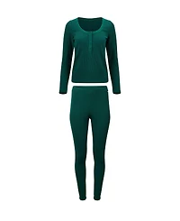 Adore Me Women's Kathy Waffle Pajama Set