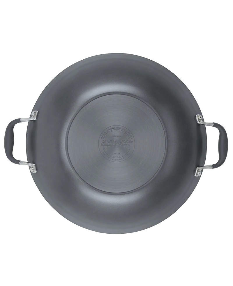 Anolon Advanced Home Hard-Anodized Nonstick Wok with Side Handles, 14"
