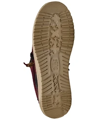 Hey Dude Men's Wally Cozy Plaid Slip-On Casual Moccasin Sneakers from Finish Line