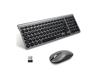 risokeys Wireless Keyboard And Mouse Combo - Wireless Usb Mouse And Computer Keyboard Set, Compact And Silent For Windows Laptop, Desktop, Pc