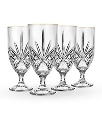 Godinger Dublin Gold Rim Iced Tea Glasses, Set of 4