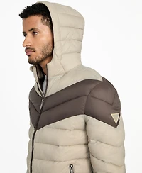 Guess Men's Color-Block Puffer Jacket