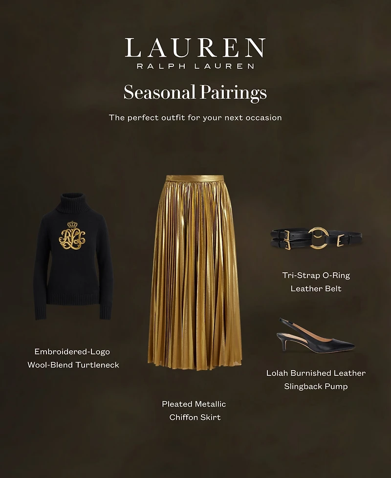 Lauren Ralph Women's Pleated Skirt